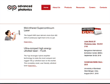 Tablet Screenshot of advancedphotonicsindia.com